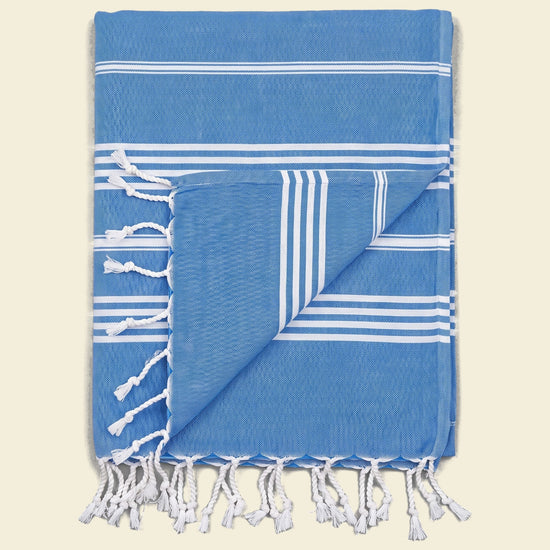hamamdoek XL mediteraan blauw - op kleur