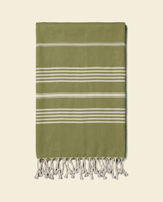 hamamdoek XL mosgroen - op kleur