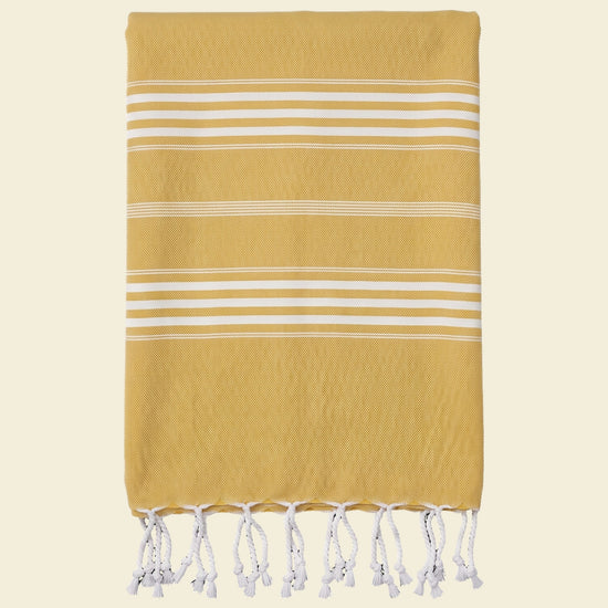 hamamdoek XL mosterd - op kleur