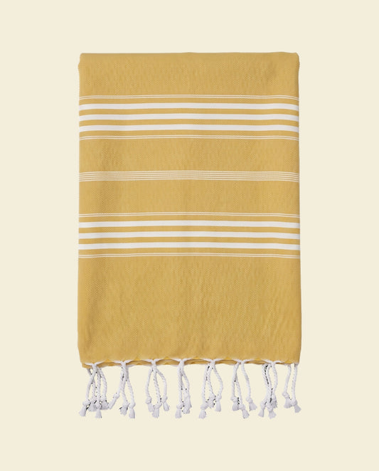 hamamdoek XL mosterd - op kleur
