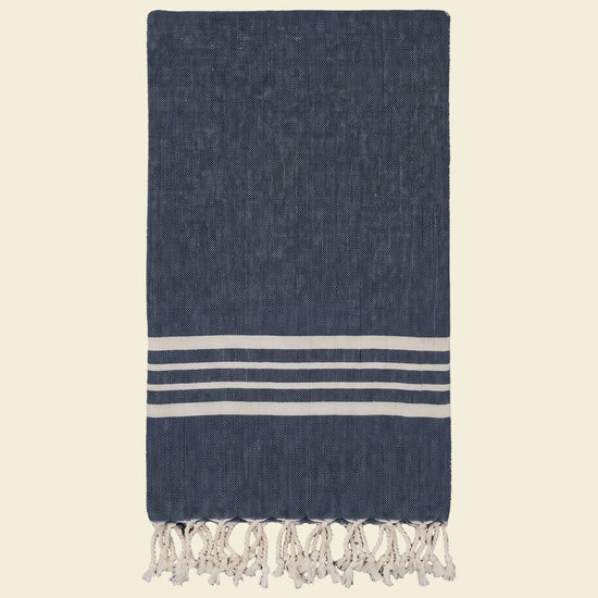 Hamamdoek XL navy – Krem Sultan - op kleur