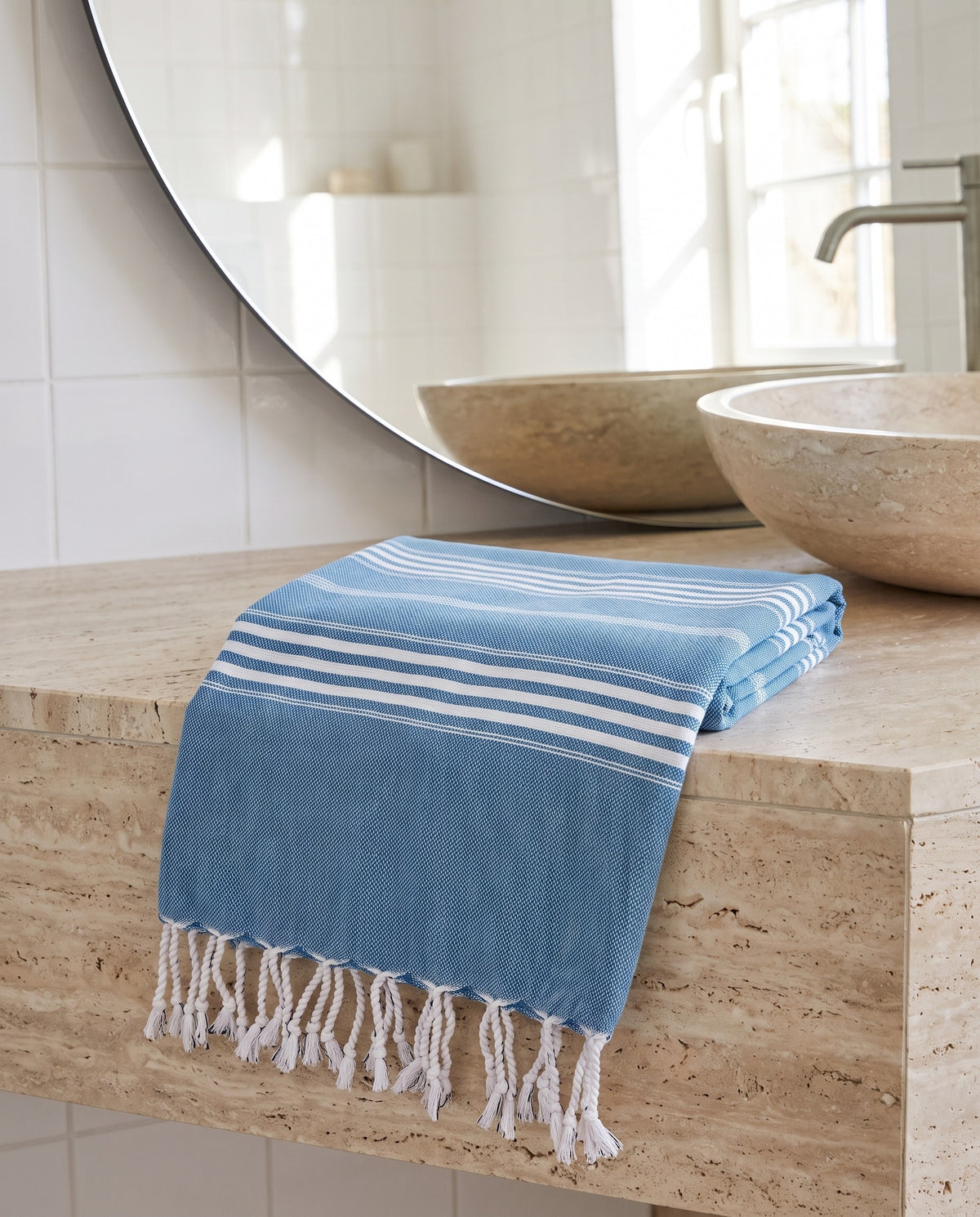 hamamdoek XL oceaanblauw - sfeer