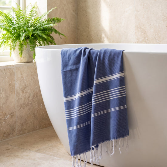 hamamdoek XL parlementblauw - sfeer