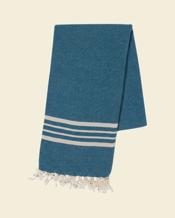 XL hamamdoek Krem Sultan petrolblue