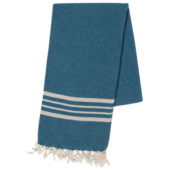 Hamamdoek XL petrol blue – Krem Sultan - vrijstaand