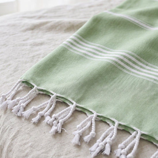 hamamdoek XL pistache - detail