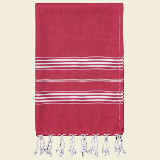 hamamdoek XL robijnrood - op kleur