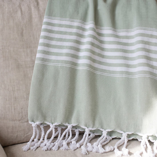 hamamdoek XL salie - detail