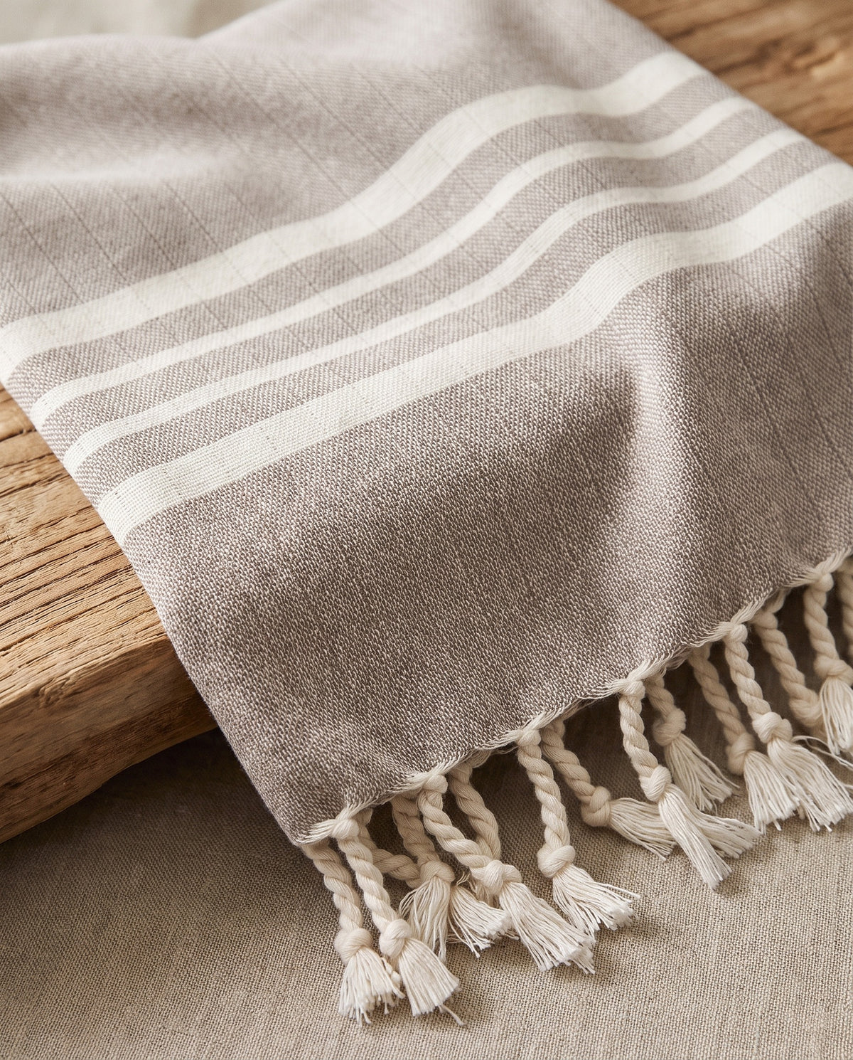 Hamamdoek XL taupe – Krem Sultan - detail