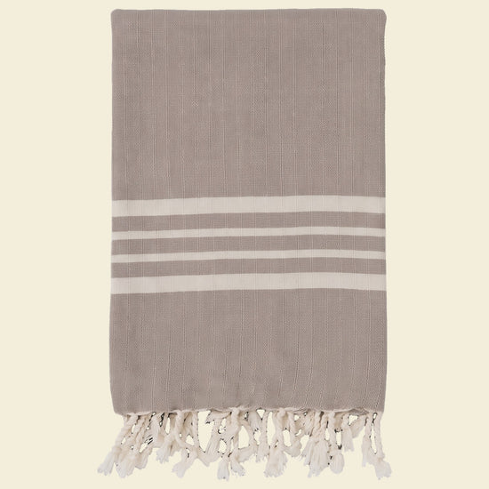 Hamamdoek XL taupe – Krem Sultan - op kleur