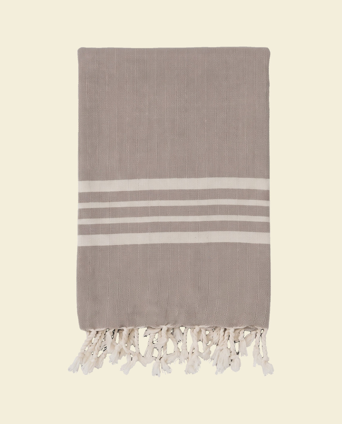 Hamamdoek XL taupe – Krem Sultan - op kleur