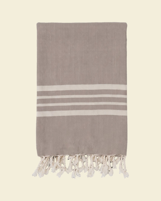 Hamamdoek XL taupe – Krem Sultan - op kleur