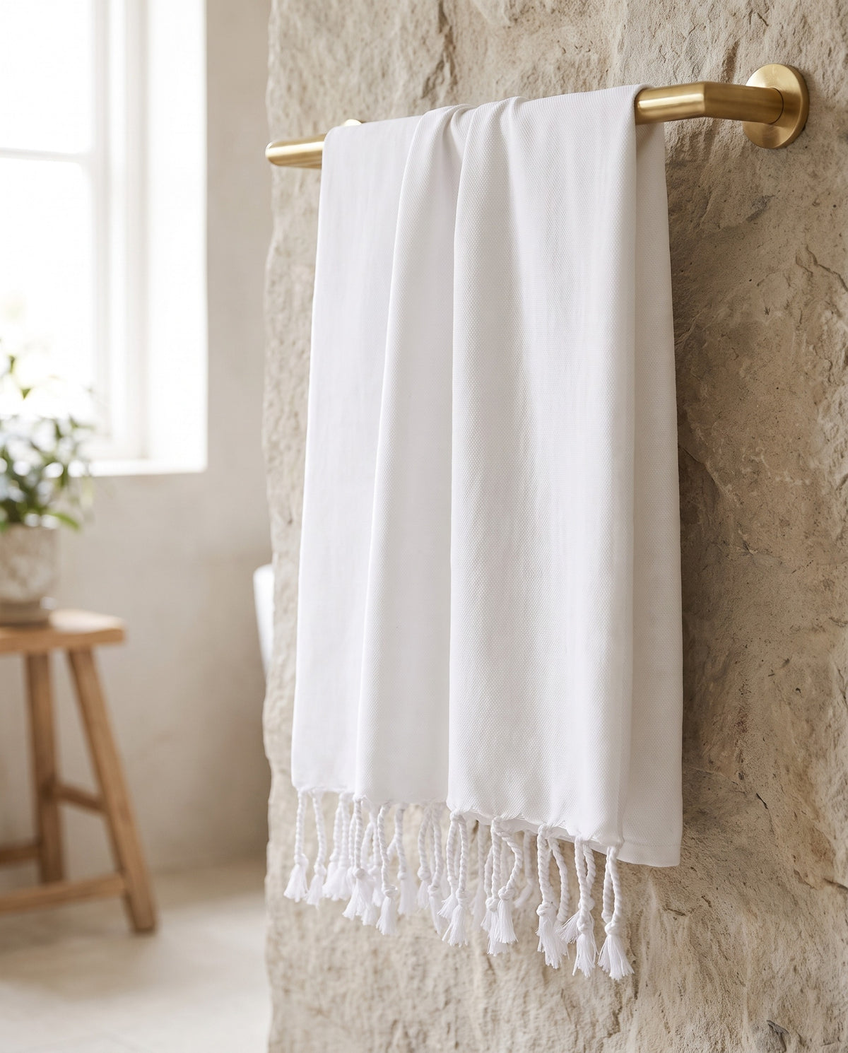 hamamdoek XL wit - sfeer