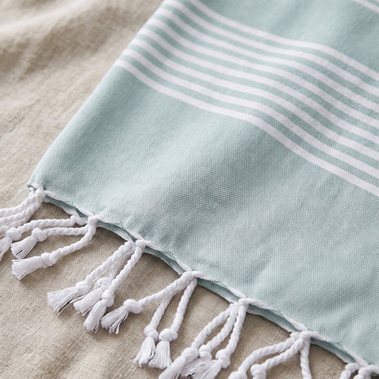 hamamdoek XL zeegroen - detail