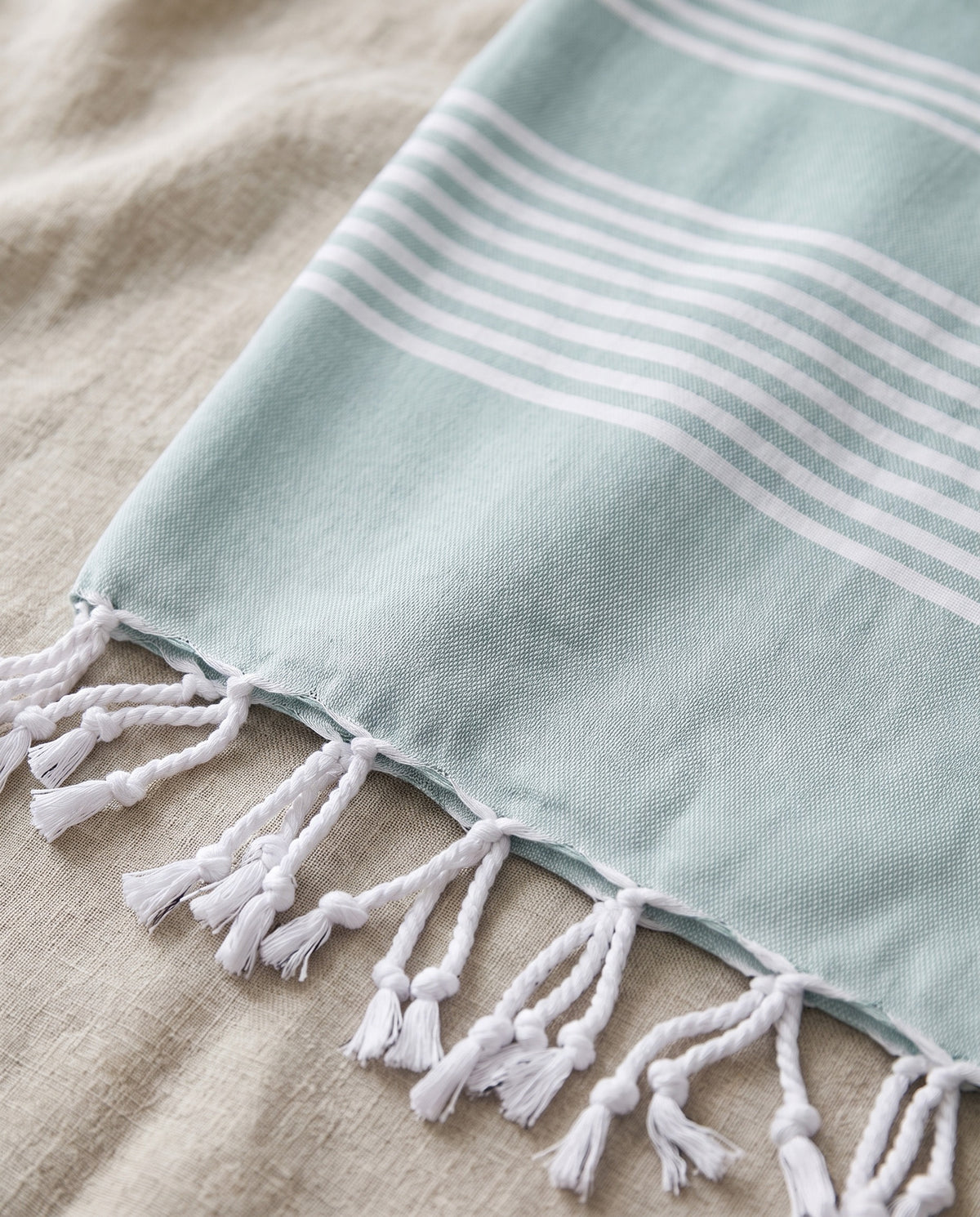 hamamdoek XL zeegroen - detail