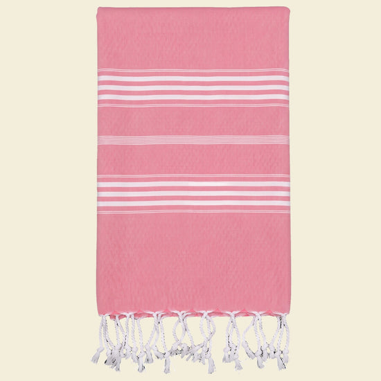 hamamdoek XL zuurstokroze - op kleur