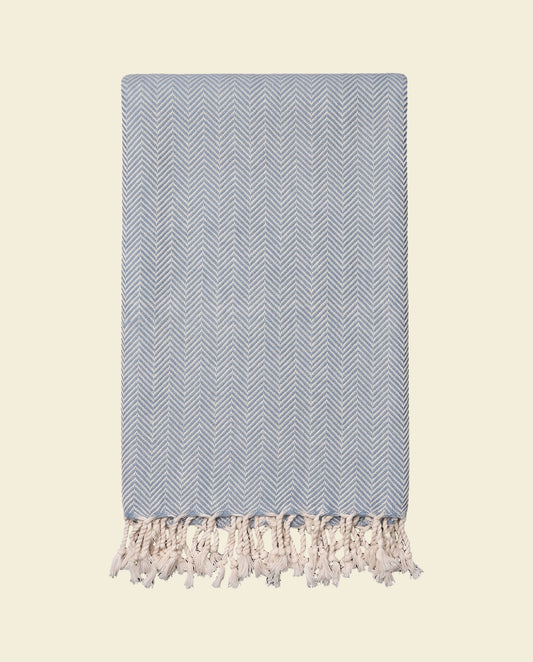 hamamdoek ZigZag air blue - op kleur