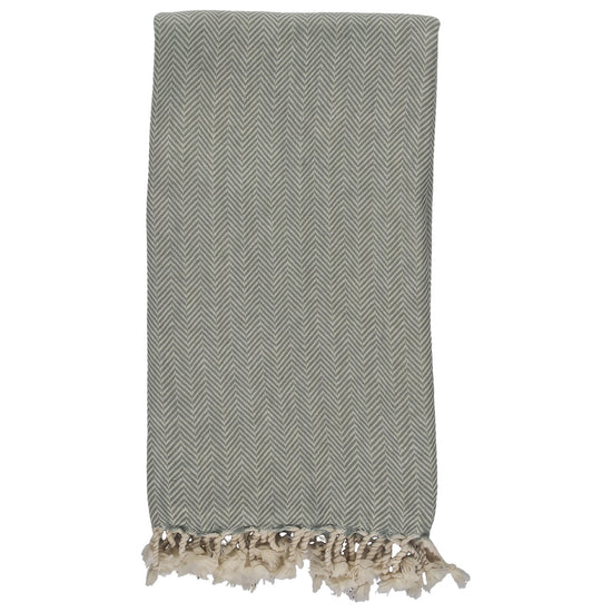 hamamdoek ZigZag almond green - vrijstaand