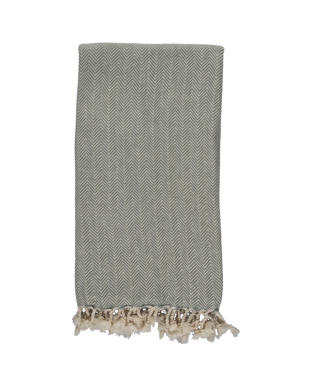 hamamdoek ZigZag almond green - vrijstaand