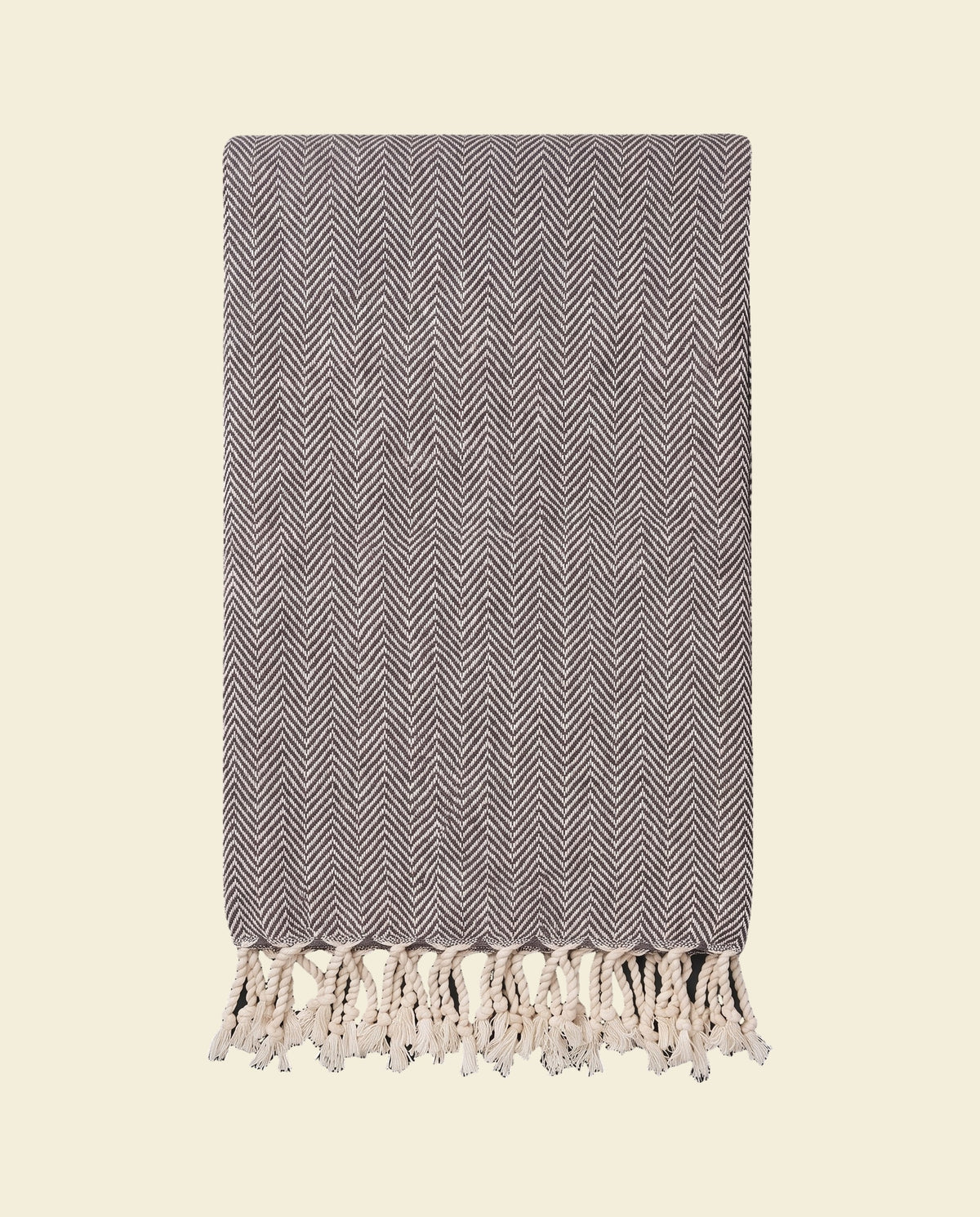 hamamdoek ZigZag dark grey - op kleur