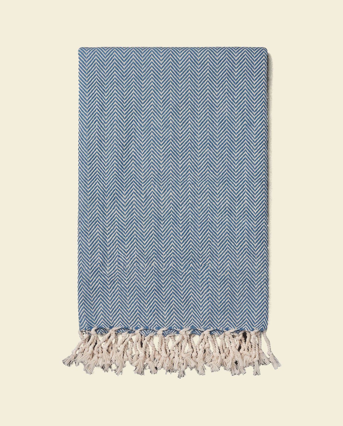 hamamdoek ZigZag petrol blue - op kleur