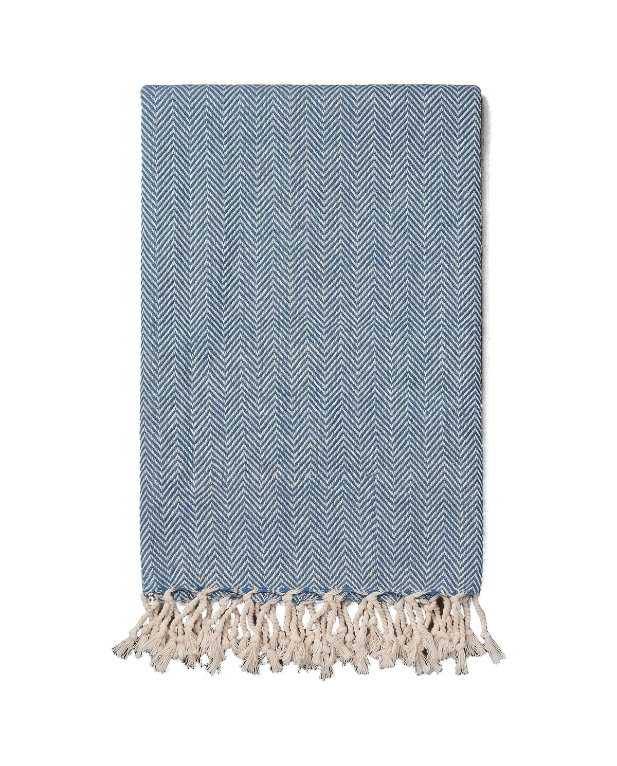 hamamdoek ZigZag petrol blue - vrijstaand