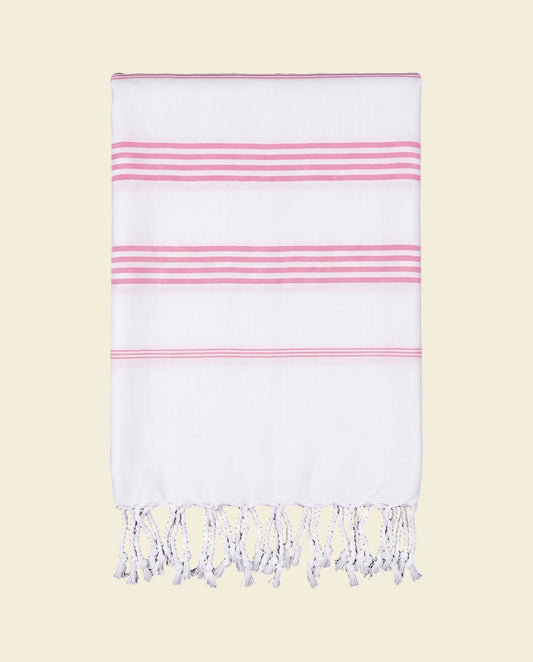 hamamdoek zuurstokroze - op kleur