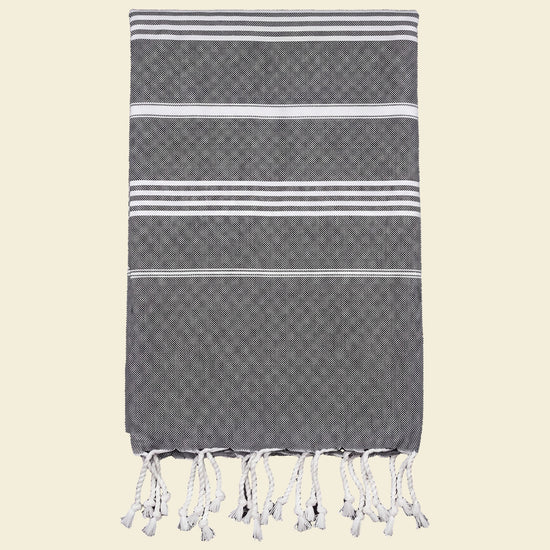hamamdoek zwart - op kleur