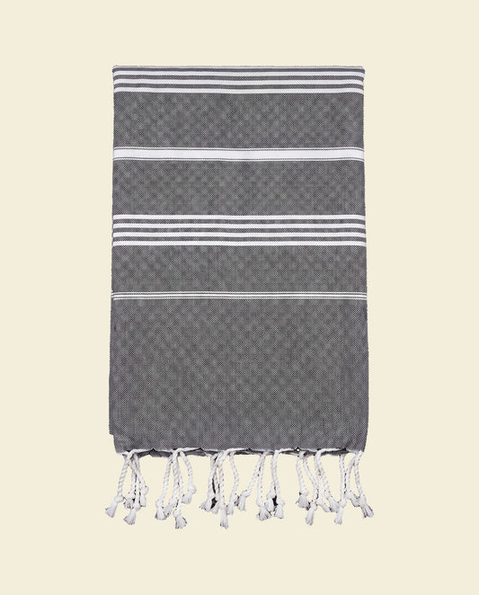 hamamdoek zwart - op kleur