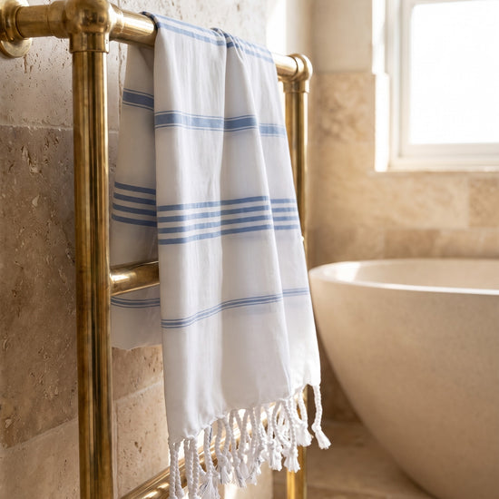 hammam strandlaken blauw - sfeer