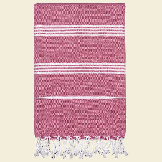 hammam strandlaken cerise - op kleur