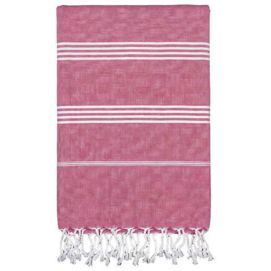 hammam strandlaken cerise - vrijstaand