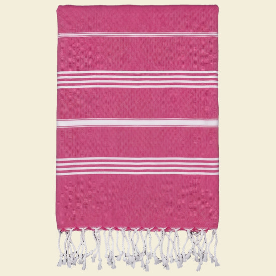 hammam strandlaken fuchsia - op kleur