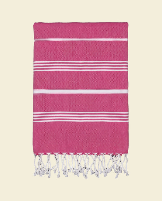 hammam strandlaken fuchsia - op kleur