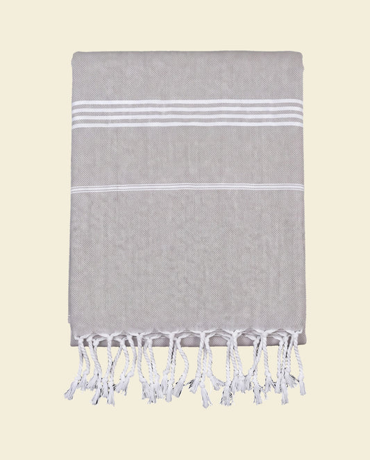 hammam strandlaken grijsbeige - op kleur