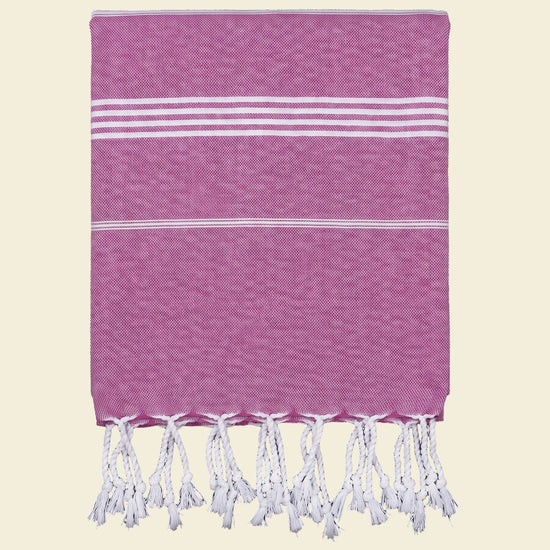 hammam strandlaken magenta - op kleur