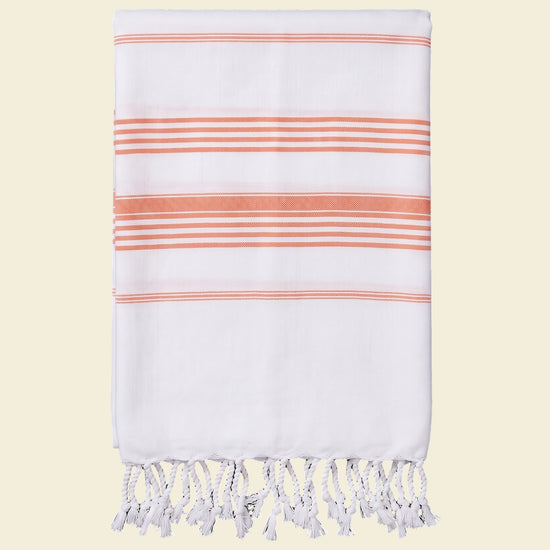 hammam strandlaken mandarijn - op kleur