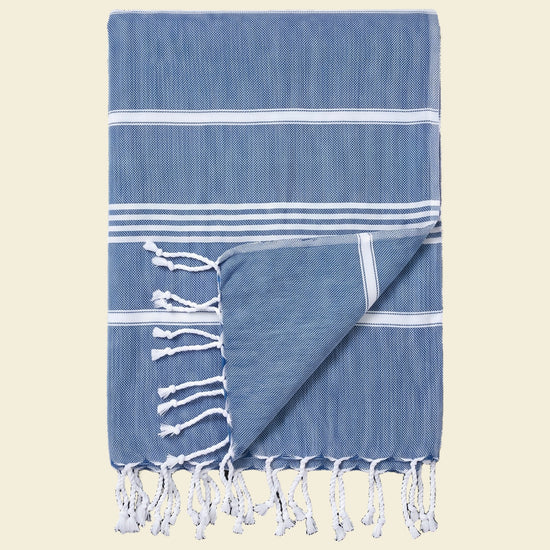 hammam strandlaken marineblauw - op kleur