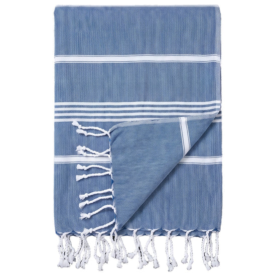 hammam strandlaken marineblauw - vrijstaand