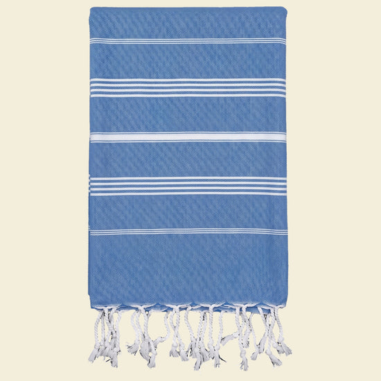 hammam strandlaken mediteraanblauw - op kleur