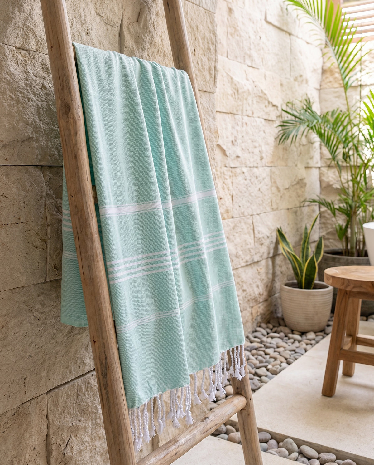 hammam strandlaken mint - sfeer
