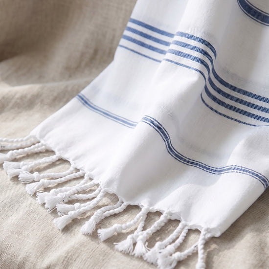 hammam strandlaken parlementblauw - detail