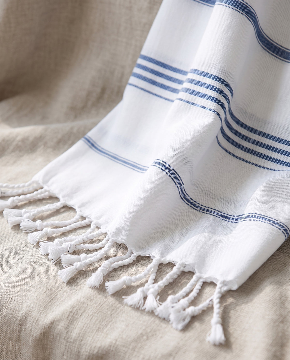 hammam strandlaken parlementblauw - detail