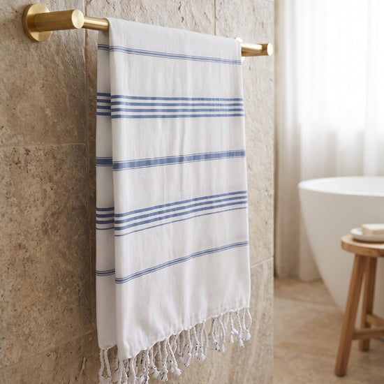 hammam strandlaken parlementblauw - sfeer