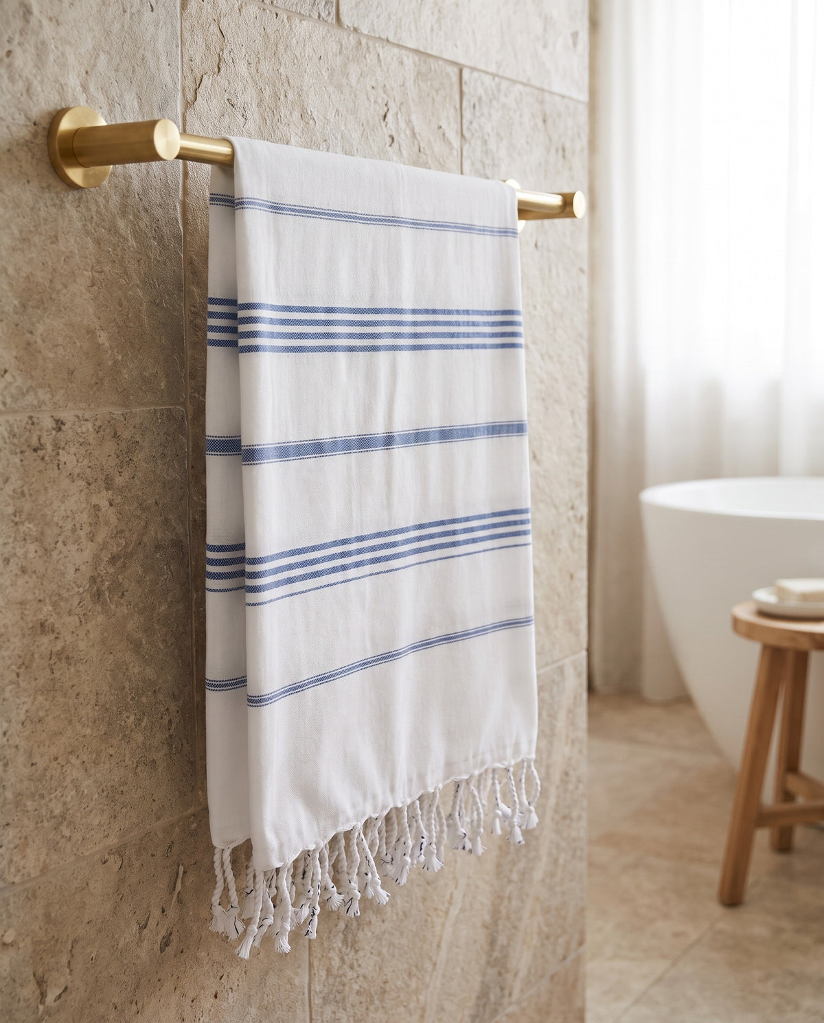 hammam strandlaken parlementblauw - sfeer