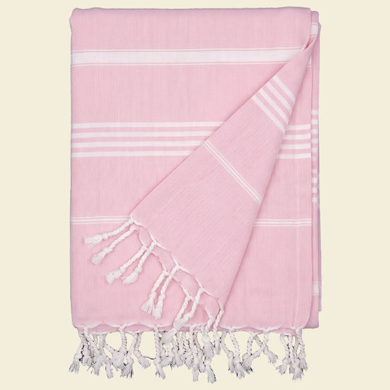 hammam strandlaken roze - op kleur