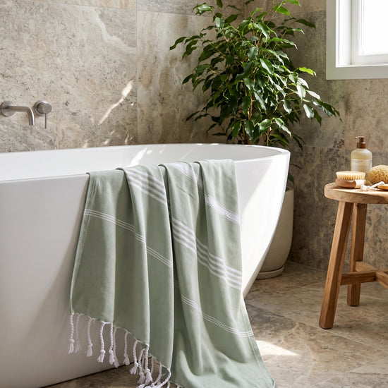 hammam strandlaken salie - sfeer