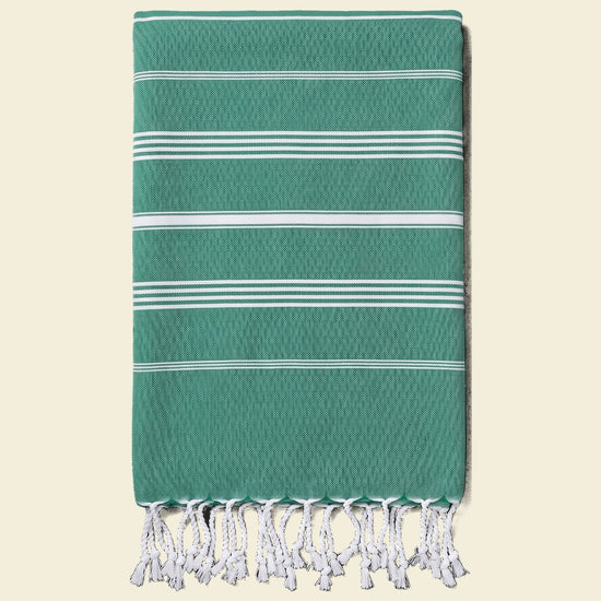 hammam strandlaken smaragdgroen - op kleur