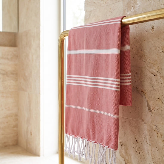 hammam strandlaken steenrood - sfeer