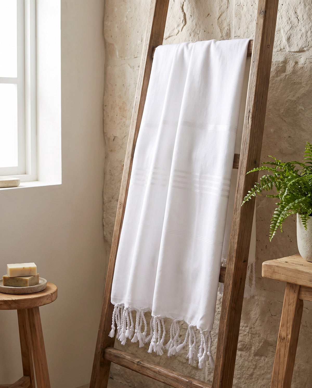 hammam strandlaken wit - sfeer